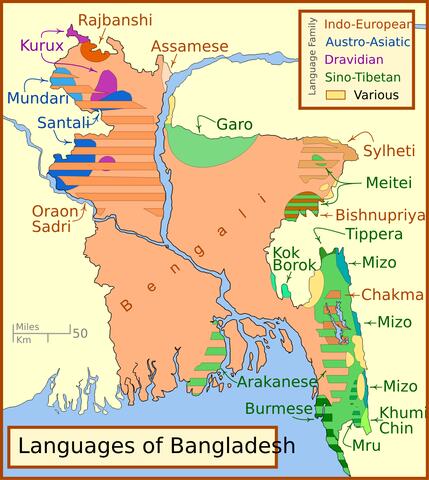 Bangladesh Language Map